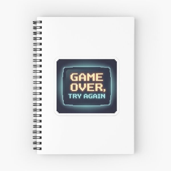 Item preview, Game Over, Try Again – Classic arcade screen glowing retro typography designed and sold by littleearty.