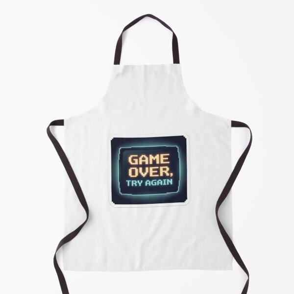 Item preview, Game Over, Try Again – Classic arcade screen glowing retro typography designed and sold by littleearty.