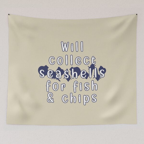 Item preview, Will collect seashells for fish and chips designed and sold by mariya-ivanova.