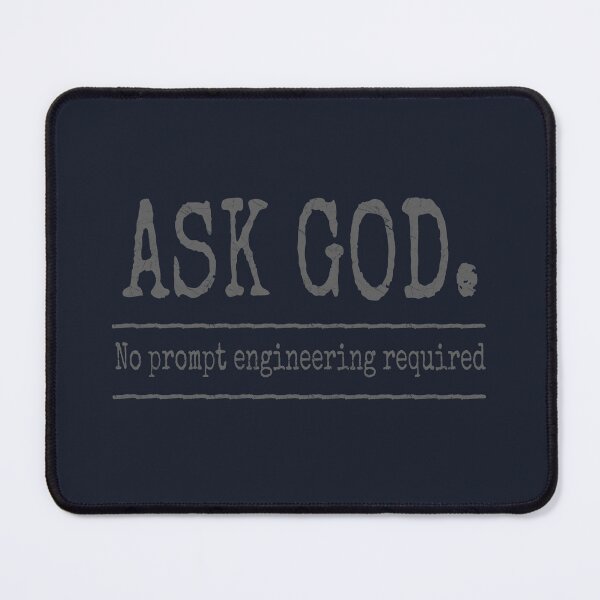 Item preview, Very Minimal & simple Matt 7 7 Inspired Christian Nerdy design- Ask God- No Prompt Engineering Required | Funny Christian AI-Inspired Typography | Black Gray Grey designed and sold by ZechJohnRB.