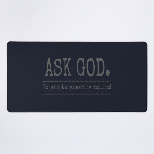 Item preview, Very Minimal & simple Matt 7 7 Inspired Christian Nerdy design- Ask God- No Prompt Engineering Required | Funny Christian AI-Inspired Typography | Black Gray Grey designed and sold by ZechJohnRB.