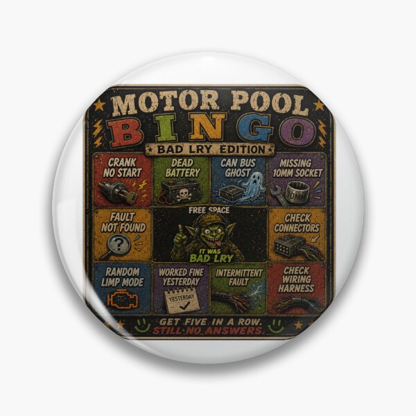 Item preview, BAD LRY - Motor Pool BINGO designed and sold by WrenchCorps.