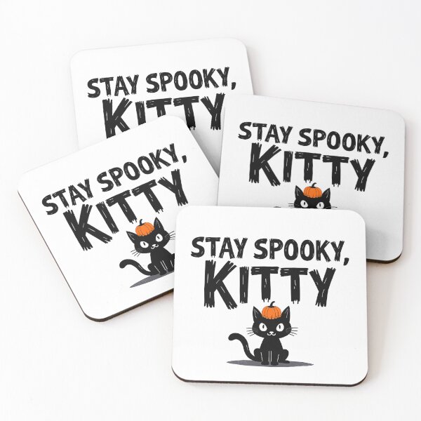 Item preview, stay spooky kitty cute cat with pumpkin designed and sold by Panya-Design.