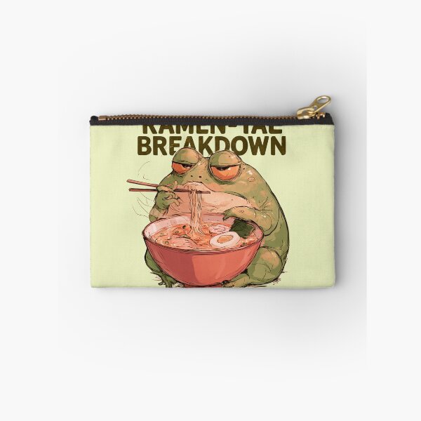 Item preview, Ramen-tal Breakdown - Grumpy Frog Eating Ramen designed and sold by malva-artist.