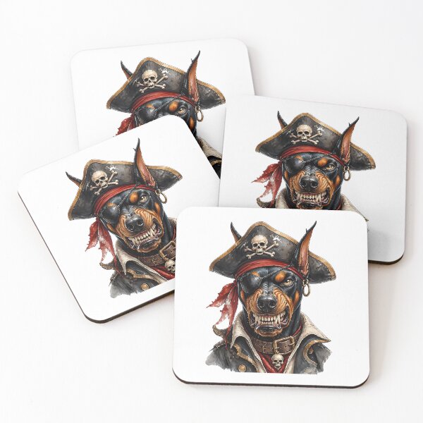Item preview, Pirate Doberman Captain Fierce Canine Buccaneer Adventure Artwork designed and sold by Wilcox PhotoArt.