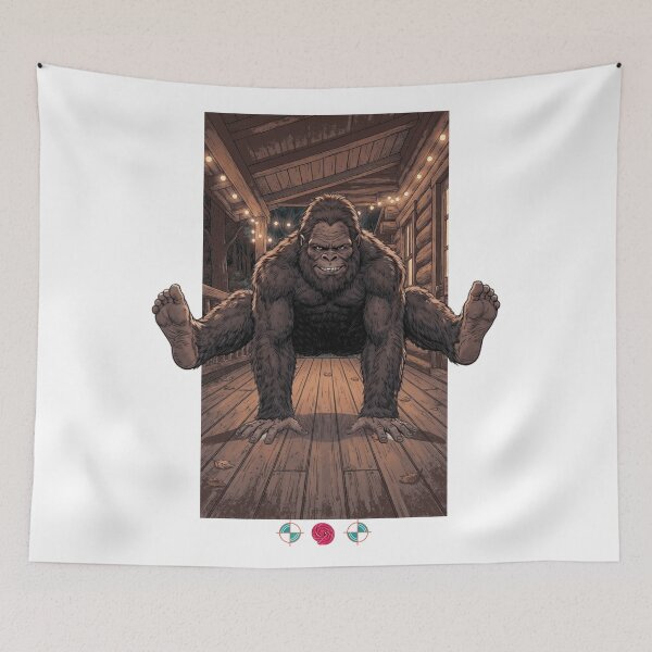 Item preview, Bigfoot Firefly Pose Yoga Cabin Zen Cute Sasquatch designed and sold by Whimsy Trail Co.