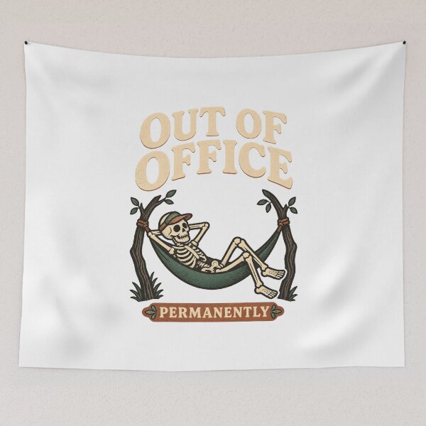 Item preview, Out Of Office Permanently Relaxing Skeleton Hammock designed and sold by calicito.