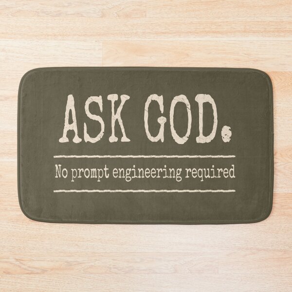 Item preview, Very Minimal & simple Matt 7 7 Inspired Christian Nerdy design- Ask God- No Prompt Engineering Required | Funny Christian AI-Inspired Typography | White designed and sold by ZechJohnRB.