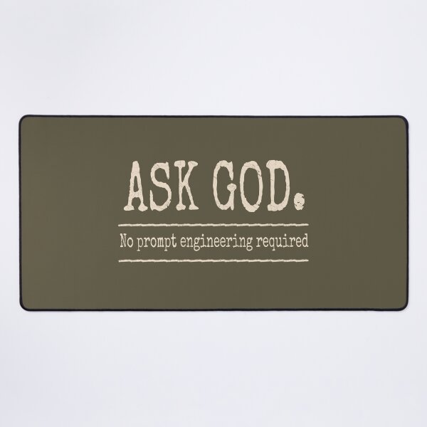 Item preview, Very Minimal & simple Matt 7 7 Inspired Christian Nerdy design- Ask God- No Prompt Engineering Required | Funny Christian AI-Inspired Typography | White designed and sold by ZechJohnRB.