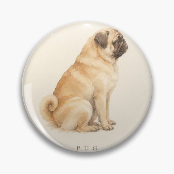 Item preview, Pug Watercolor Portrait | Minimalist Dog Breed Wall Art | Pet Lover Gift designed and sold by FixationStudio.