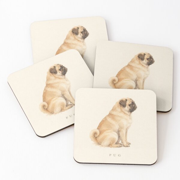 Item preview, Pug Watercolor Portrait | Minimalist Dog Breed Wall Art | Pet Lover Gift designed and sold by FixationStudio.