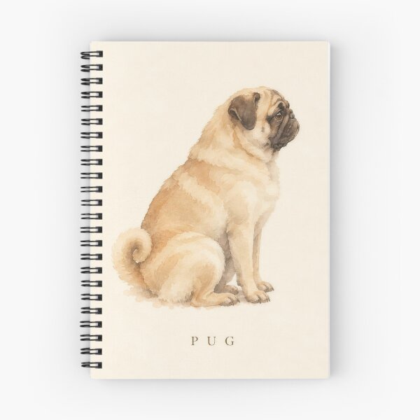 Item preview, Pug Watercolor Portrait | Minimalist Dog Breed Wall Art | Pet Lover Gift designed and sold by FixationStudio.