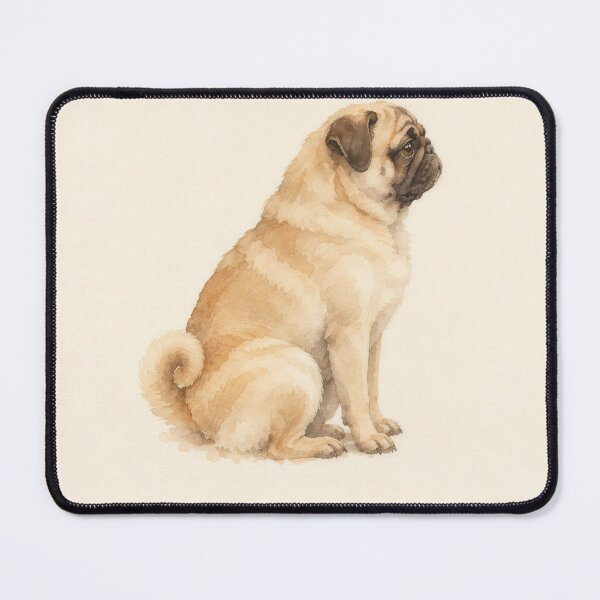 Item preview, Pug Watercolor Portrait | Minimalist Dog Breed Wall Art | Pet Lover Gift designed and sold by FixationStudio.
