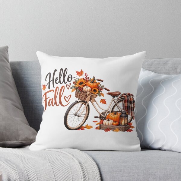 Item preview, Hello Fall Autumn Bicycle Design designed and sold by Wild Ink Studio by Barbara.