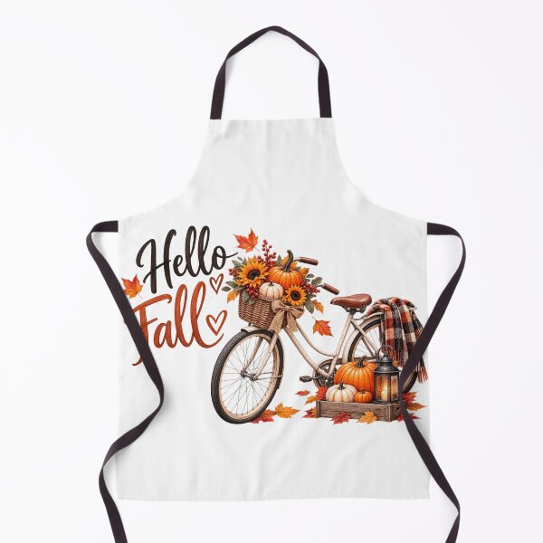 Item preview, Hello Fall Autumn Bicycle Design designed and sold by Wild Ink Studio by Barbara.