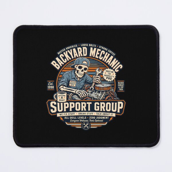 Item preview, Backyard Mechanic Support Group designed and sold by netimdomains.