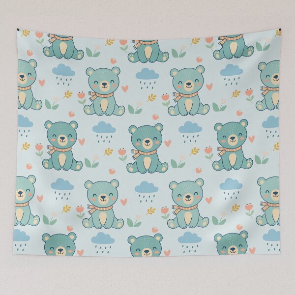 Item preview, Cute Bear Nursery Seamless Pattern Background designed and sold by prapapon.
