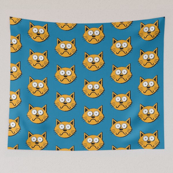 Item preview, Funny Orange Cat Face – Cute Wide-Eyed Cartoon Cat designed and sold by Mousy17.