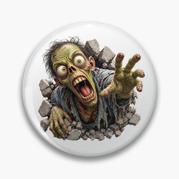 Item preview, Zombie Breaking Through Wall 3D Horror Monster Artwork designed and sold by Wilcox PhotoArt.