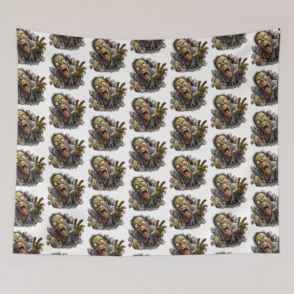 Item preview, Zombie Breaking Through Wall 3D Horror Monster Artwork designed and sold by Wilcox PhotoArt.