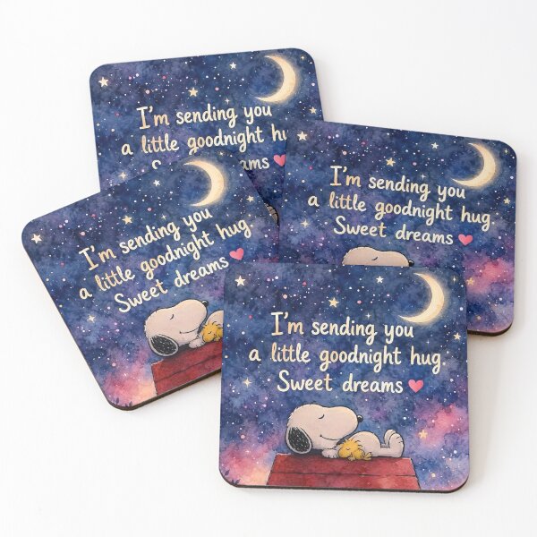 Item preview, Goodnight Hug Snoopy designed and sold by COFFEEWITHARTS.