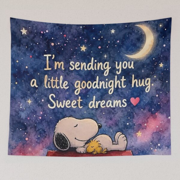 Item preview, Goodnight Hug Snoopy designed and sold by COFFEEWITHARTS.