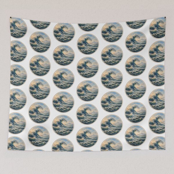 Item preview, Japanese Great Wave off Kanagawa Vintage Coastal Art designed and sold by Wilcox PhotoArt.