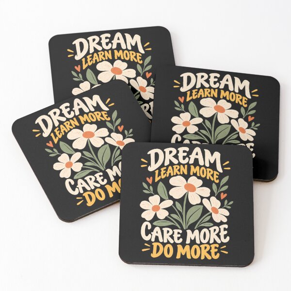 Item preview, Dream More Learn More Care More Do More Floral Inspirational designed and sold by smiadraspi.