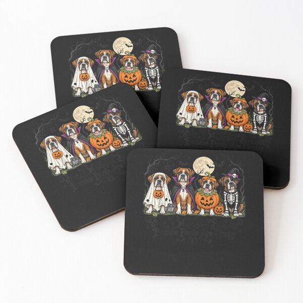 Item preview, Boxers Because People are Creepy Halloween Dogs Costume designed and sold by ArtByimamS.