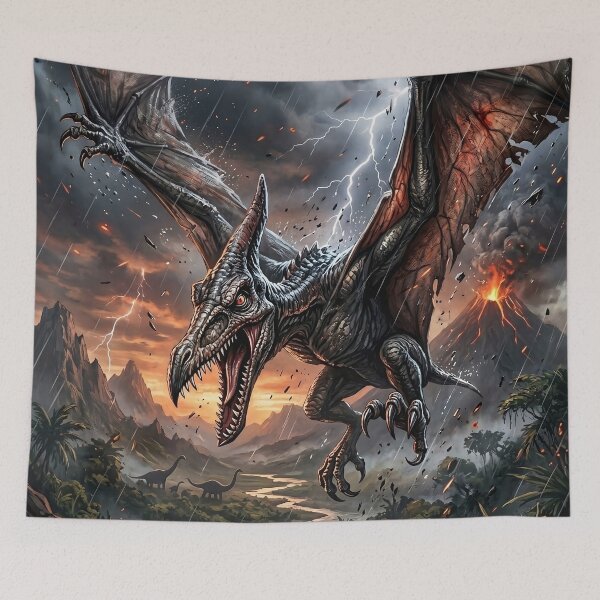 Item preview, Flying Pterodactyl - Epic Jurassic Fantasy Art designed and sold by Lucid Dream Pixel.