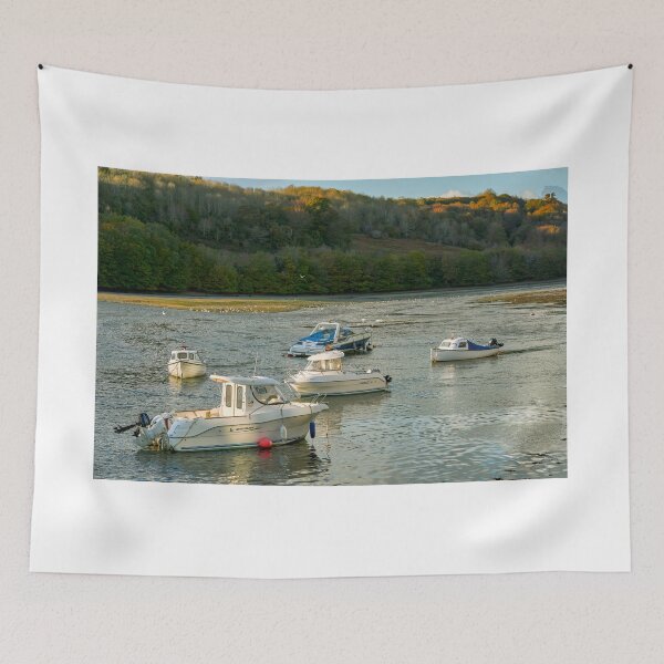 Item preview, Boats Moored on East Looe River designed and sold by VnGphoto.
