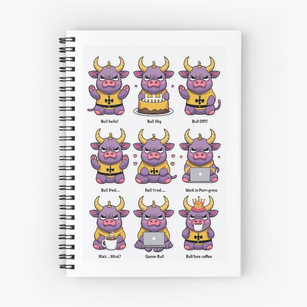 Item preview, Crypto Bulls emotions designed and sold by RoseAIArtRhythm.