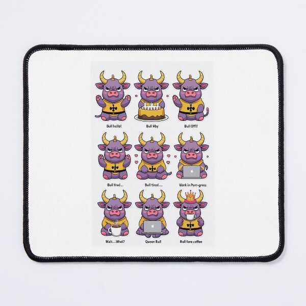 Item preview, Crypto Bulls emotions designed and sold by RoseAIArtRhythm.