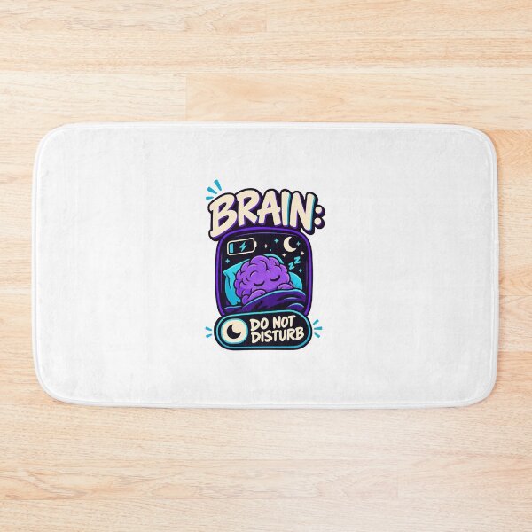 Aperçu de l'œuvre Brain Do Not Disturb Funny Mental Break Humor T-Shirt créée et vendue par Print-Mingle01.