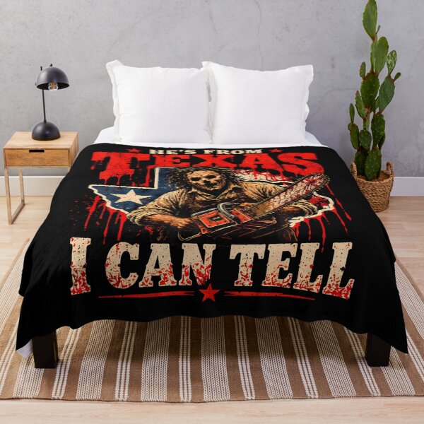 Item preview, Hes From Texas I Can Tell Chainsaw Horror Halloween designed and sold by Mataamolmawalo.