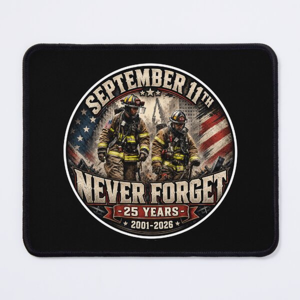 Item preview, September 11th - 911 Firefighter Never Forget 25 Years designed and sold by Wilcox PhotoArt.