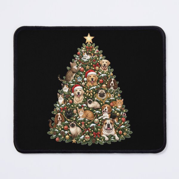Item preview, Dogs and cats Christmas tree designed and sold by ReneMM.