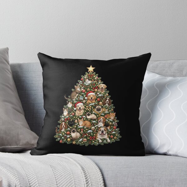Item preview, Dogs and cats Christmas tree designed and sold by ReneMM.