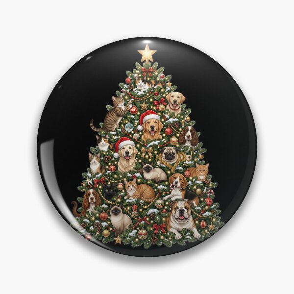 Item preview, Dogs and cats Christmas tree designed and sold by ReneMM.