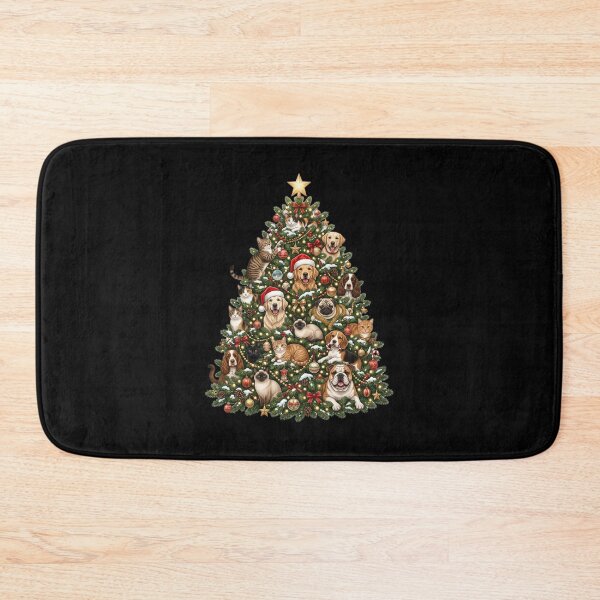 Item preview, Dogs and cats Christmas tree designed and sold by ReneMM.
