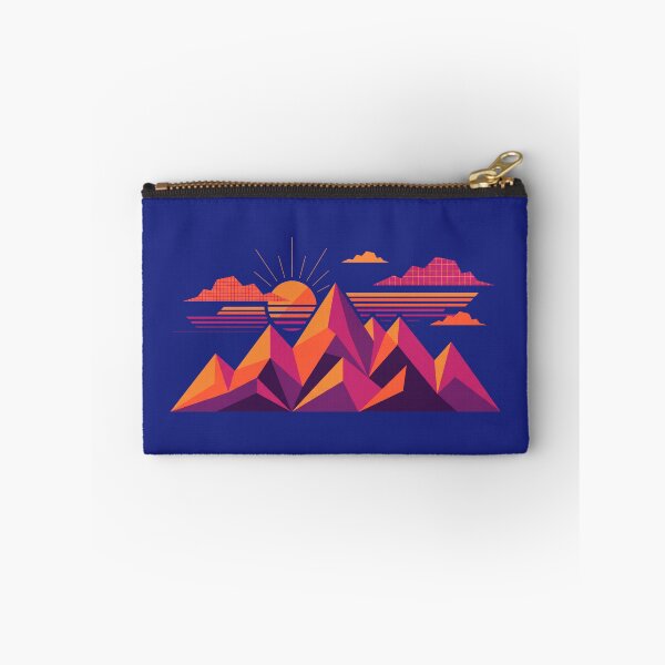 Item preview, Retro Geometric Mountain Sunset Abstract Art designed and sold by pattman.