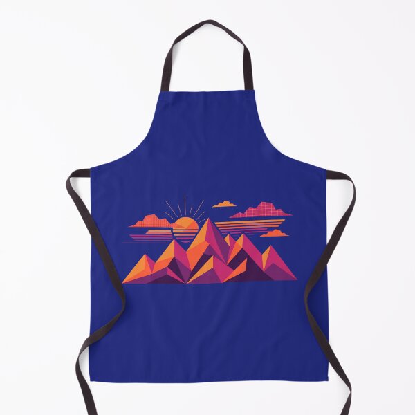 Item preview, Retro Geometric Mountain Sunset Abstract Art designed and sold by pattman.