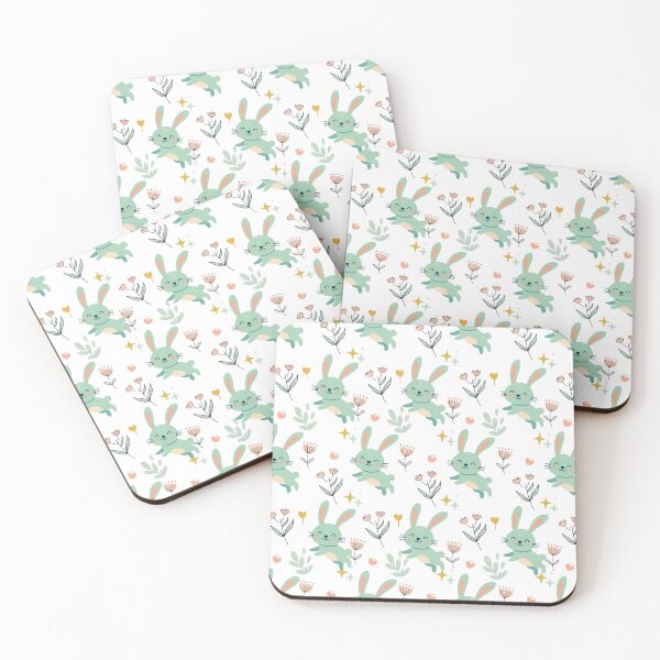 Item preview, Cute Bunny Floral Nursery Seamless Pattern Background designed and sold by prapapon.