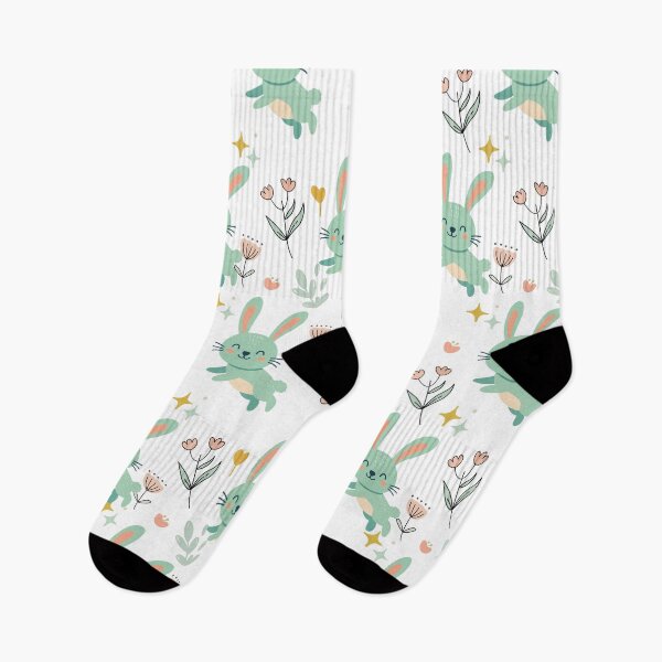 Item preview, Cute Bunny Floral Nursery Seamless Pattern Background designed and sold by prapapon.