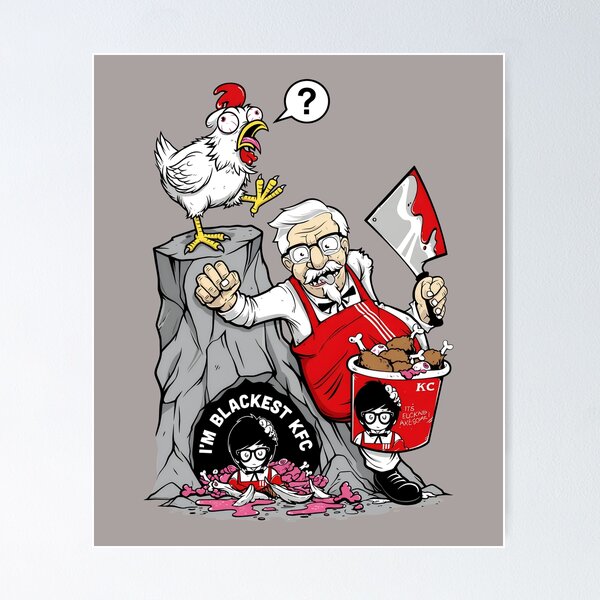 Item preview, Bloody Colonel Cleaver Chicken Parody-18 designed and sold by ToniWaelchi6.