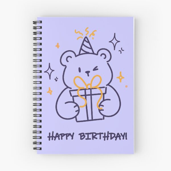 Item preview, Cute Birthday Bear Happy Birthday Retro designed and sold by PetalsPaws.