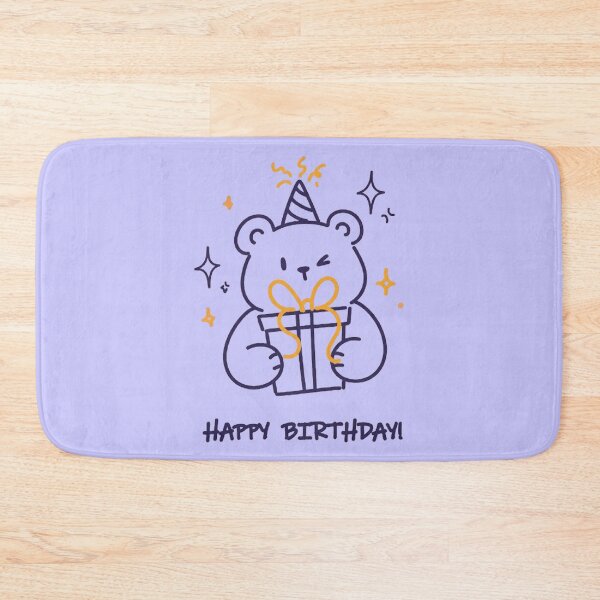 Item preview, Cute Birthday Bear Happy Birthday Retro designed and sold by PetalsPaws.