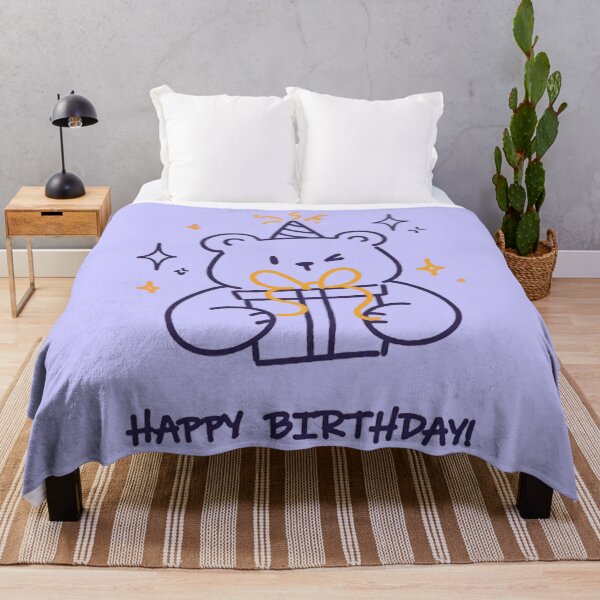 Item preview, Cute Birthday Bear Happy Birthday Retro designed and sold by PetalsPaws.