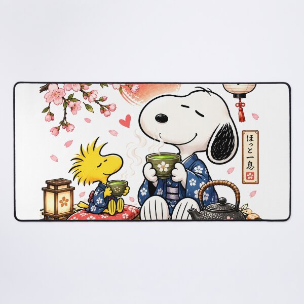 Item preview, Snoopy & Woodstock Tea Time designed and sold by COFFEEWITHARTS.