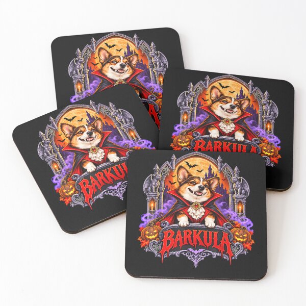 Item preview, Barkula Corgi Vampire Halloween Spooky Dog Lovers designed and sold by leevekaArt.